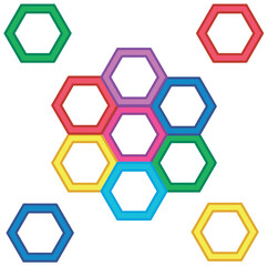 Colorful Hexagon Pattern Design