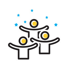 Vector multi color icon for Audience