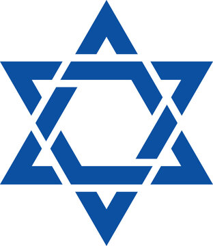 blue star of david symbol clip art preview
