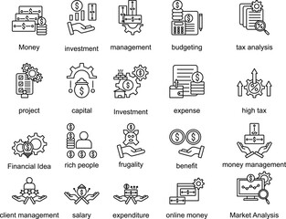 set of icons for business