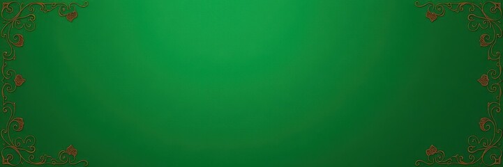 Green casino poker table background with intricate felt design and markings, cards