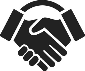 Business handshake/contract agreement flat vector icon for apps and websites