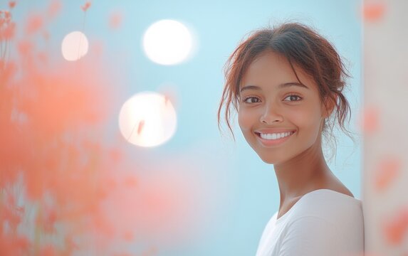 Joyful Woman Embraces Clean Facilities on World Toilet Day - Promoting Dignity and Health