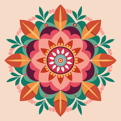 abstract background, Flower Mandala, Pattern Circle Creative Luxury Ornamental Mandala design