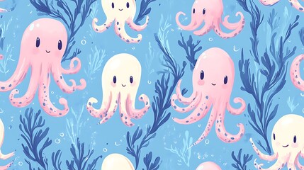Cute Pastel Octopus Pattern for Fun Designs