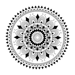 Decorative colorful mandala background design