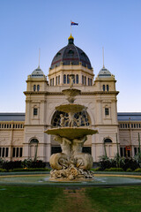 Fountain in front of Melbourne royal exhibition building