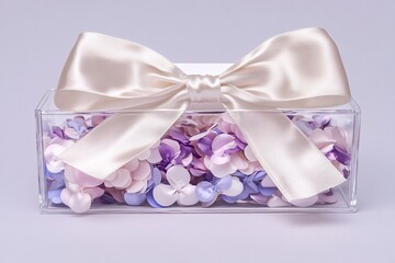 Delicate Floral Gift Box with Ribbon