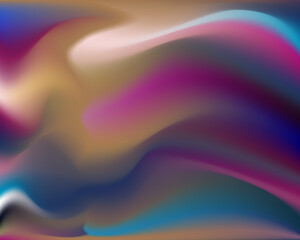 Holographic background with rainbow iridescent strains. Illustration of color interference.