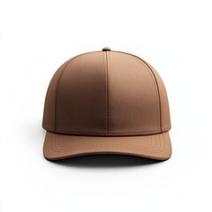 Fototapeta premium realistic high quality Brown snapback mockup isolated 