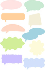 empty speech bubble vector illustration for text, chat, message boxes
