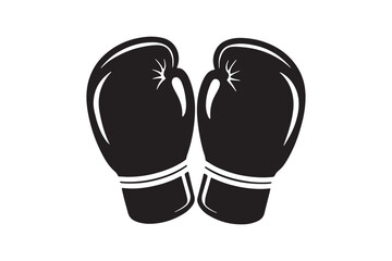 Boxing Gloves silhouette  vector illustration, Boxing Gloves silhouette 