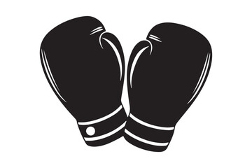 Boxing Gloves silhouette  vector illustration, Boxing Gloves silhouette 