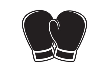 Boxing Gloves silhouette  vector illustration, Boxing Gloves silhouette 