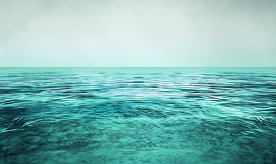 Obraz premium Teal to light aqua gradient, creating a serene, refreshing feel