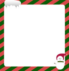 empty snowman christmas note frame