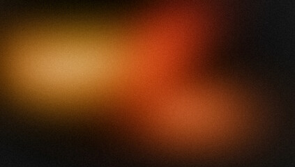 Abstract glowing color spot grainy backdrop design. Soft magenta orange black color noisy gradient on dark, vibrant colors flow, shine, bright, smooth, noise texture background