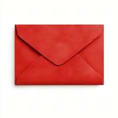 A vibrant red envelope with a pointed flap, perfect for sending invitations, greetings, or letters.