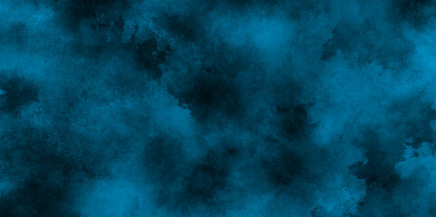 Grunge texture of blue background with stains, watercolor painted mottled blue background with vintage grunge, Cloudy blue watercolor background texture, Smoke in the dark blue texture.