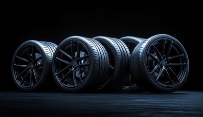 Black Car Tires.