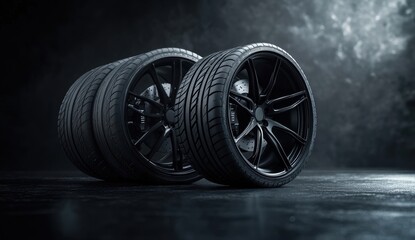 Black Car Tires.