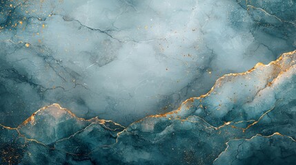 Abstract blue and gold marbled texture with a smooth, fluid appearance.