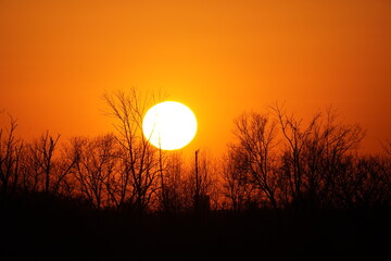 sunset in the mountains