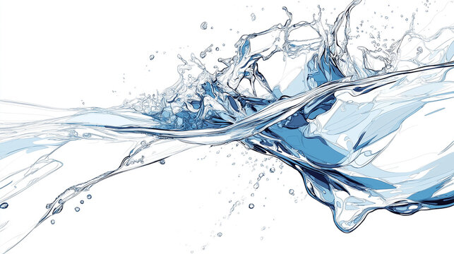 生成AIによる水の動きのある画像
