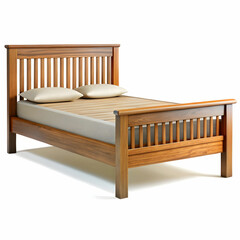 Wooden Bed, Chair, and Table Set