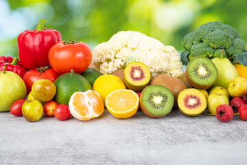 A wide variety of fresh fruits and vegetables