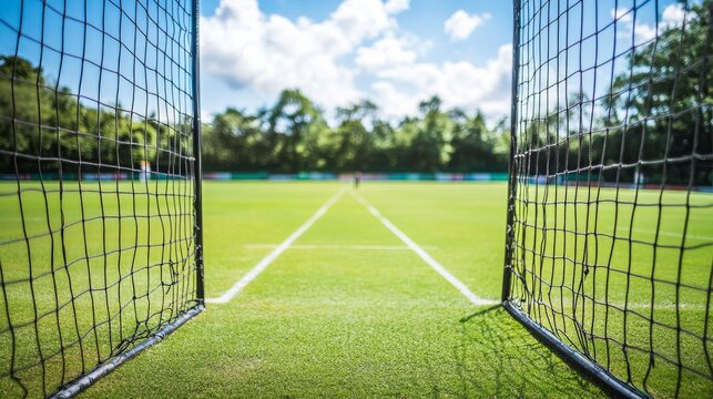 A cricket nets session with batsmen practicing, outdoor setting with green grass, Strategic style