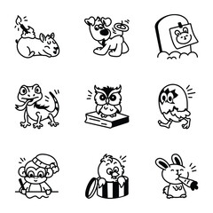 Pack of Hand Drawn Pet Icons 

