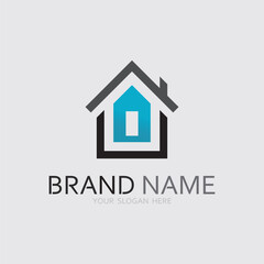 Home logo icon vector illustration design template.Home and house logo design vector, logo , architecture and building, design property , stay at home estate Business logo.