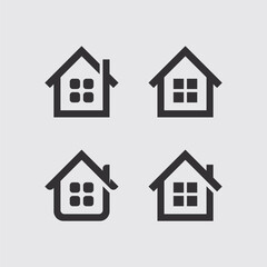 Home logo icon vector illustration design template.Home and house logo design vector, logo , architecture and building, design property , stay at home estate Business logo.