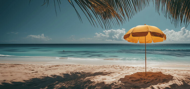 Relaxing beach day tropical paradise scenic view serene environment coastal perspective vacation bliss