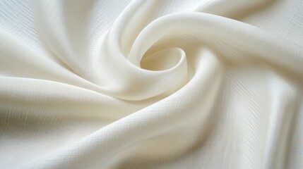 A white fabric with a spiral pattern