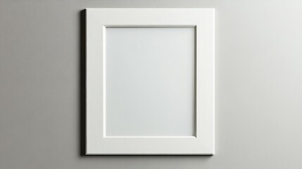 A white framed picture with a white background