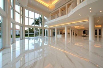 Luxurious modern interior high-end residence architectural photography contemporary design wide-angle view opulence