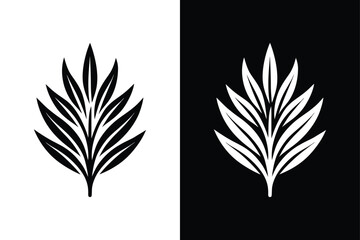 Tarragon Leaf Silhouette. Intricate Vector Illustration for Herb and Spice Designs