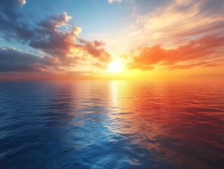 Sunrises of sea and sky with gradual color changes that capture soft hues