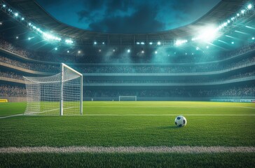 Soccer Stadium Night.
