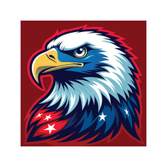 Obraz premium American Bald Eagle Silhouette Vector Art - Perfect for Laser Cutting, Cricut Files, and Wood Engraving