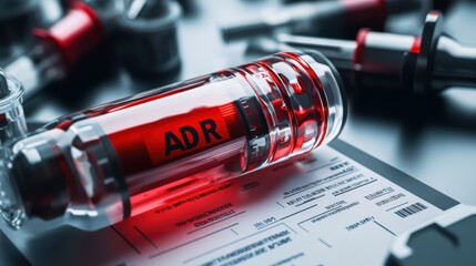 Handling dangerous goods adr documentation with hazardous materials industrial environment close-up viewpoint