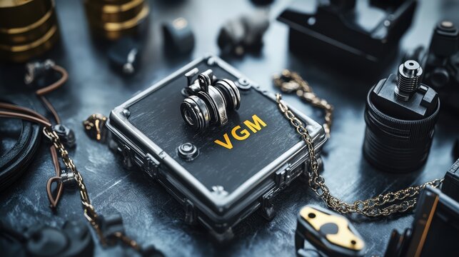 Examining vgm weight certificate container industrial workspace product photography creative setup close-up perspective