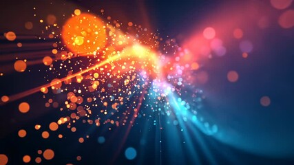 Firework burst in cosmic colors against a night sky, suggesting a vibrant celebration or cosmic event.