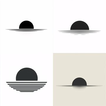 A minimalist logo design showcasing a sleek arc representing a horizon, accompanied by two parallel lines above, evokes clean and modern aesthetics.