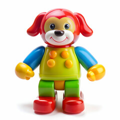 Fototapeta premium Colorful Plastic Toy on a Clean White Background