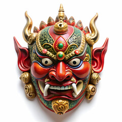 Naklejka premium Intricately Designed Traditional Chinese Demon Mask in Detail