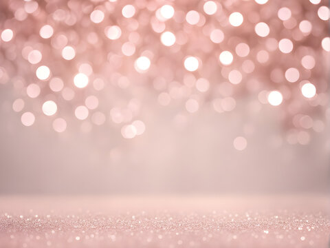 Pink bokeh background beige nude color sparkle pastel card wedding whtie glamour pattern template cardboard luxury soft texture frame cosmetic aesthetics, blur decoration banner valentine lovely.