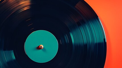 Vinyl Record Player Closeup
